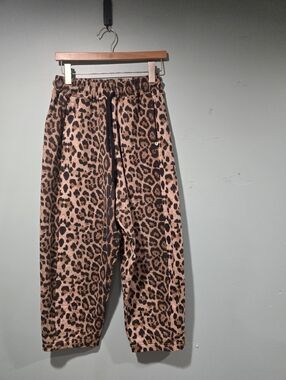 Rinascimemto Sparkle Leopord Cheetah Print Y2K Wide Leg Sweats Size M